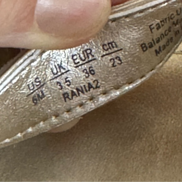 Franco Sarto Rania Ankle Strap Sandal - platinum glitter - size 6 - Picture 12 of 16